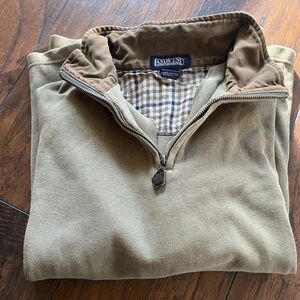 Lands' End Olive Quarter-Zip Pullover